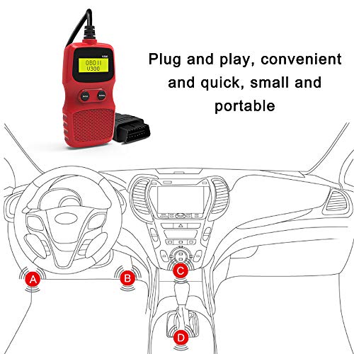 Diagnóstico de falha de automóvel Instrumento Adaskala V300 Testador de motor de automóvel Instrumen