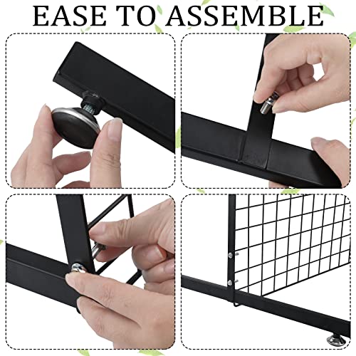 Set Of 2 Black Wire Grid Display Legs T Shaped Wire Wall Grid Support Grid Panel Base Gridwall Accessories For 2 Feet Wide Grid Or Slatted Panels, 24 Inch #TOP5