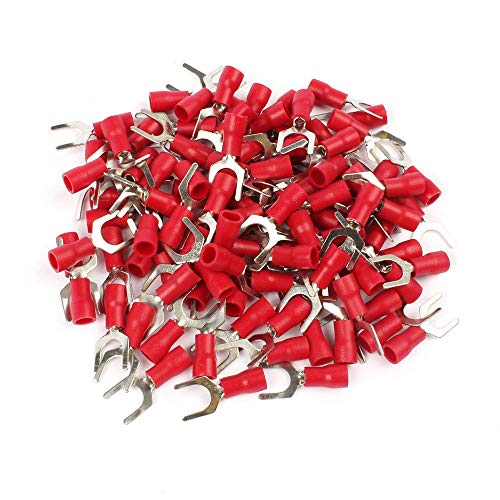 Cosses rouges SV1.25-6 à sertir à froid pour câble électrique en lot de 100 pièces