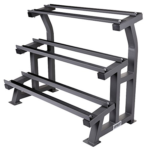 Suprfit Trautwin Kurzhantelablage - Dumbbell Rack mit 3 Ebenen, Hantelablage mit Aufnahmen für bis zu 18 Kurzhanteln, Hantelständer aus massiver Stahlkonstruktion, stabil und belastbar