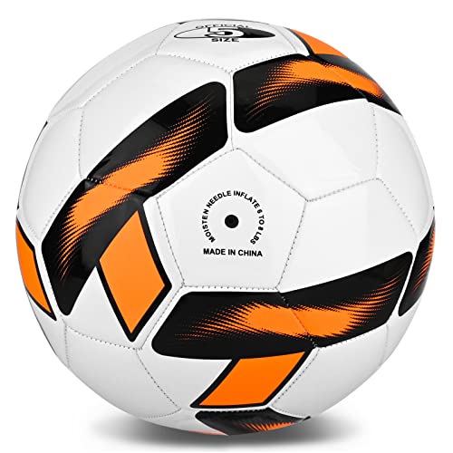 Run2Peak Training Soccer Ball Size 5 - Durable Elastic Soccer Ball For Youth Adult Kids For Indoor Outdoor Game Training Competition (Official Size 5) #TOP1