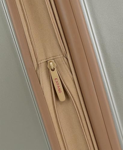 London Fog Regent Platinum 20" Expandable Spinner Carry-on, Silver2