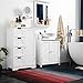 HOMFA Bathroom Floor Cabinet, Wooden Side Storage Organizer Cabinet with 4 Drawer and 1 Cupboard, Freestanding Unit for Better Homes and Gardens Office, White