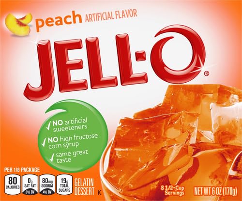 Image of Jell-O Peach Gelatin Mix (6 oz Box)