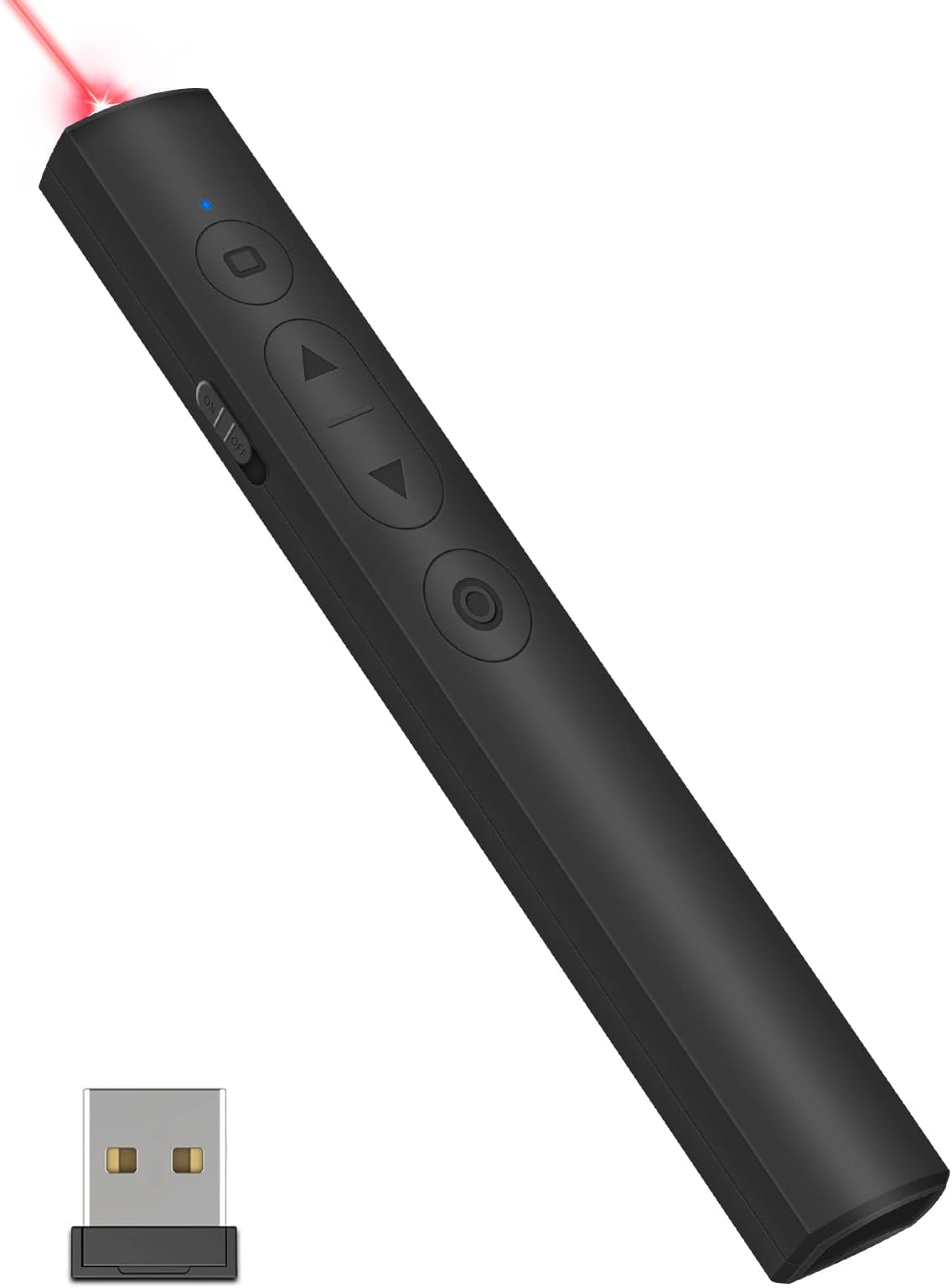 Presentation Clicker for PowerPoint Presentations, Mac/Windows/Slide Advancer/PPT/Computer Clickers Teacher Must Have, 2.4GHz Wireless Presenter Remote PowerPoint Clicker with Laser Pointer for Pets