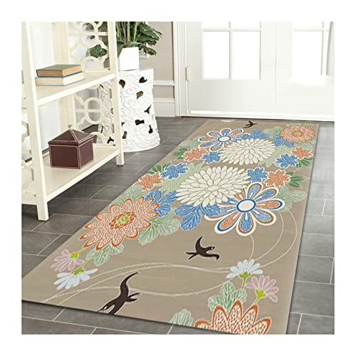 KKCF Teppich Flur LäUfer, 3D-Maschinenweben, Rutschfester Teppich for Den Wohnbereich, Langlebige, Waschbare Eingangsmatte Die Küche, 0,6Cm Dickes Schneidbares Pad Cover