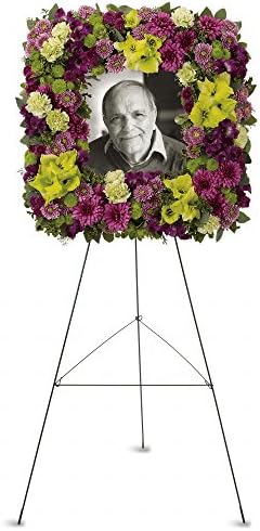 Chicago Flower Co. - Mosaic of Memories Square Easel Wreath - Fresh and Hand Delivered