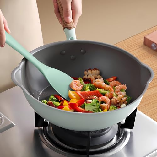 image for AOTHOD Silicone Cooking Utensils Set - 446°F Heat Resistant Silicone 