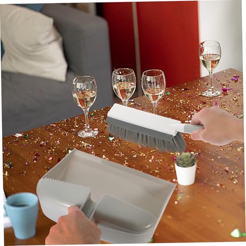 Garneck Kompaktes Kehrschaufel Besen Set aus Robustem Kunststoff Kratzfreie Borsten für Auto Schreibtisch Küche und Büro Praktisches Mini reinigungsset für Haushalt und Unterwegs – Bild 4