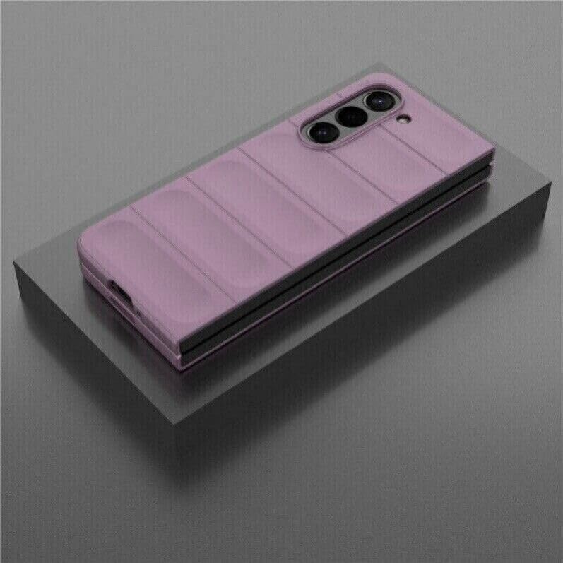 Coque silicone rigide Galaxy Z Fold 7 bleu clair ajustée - 3