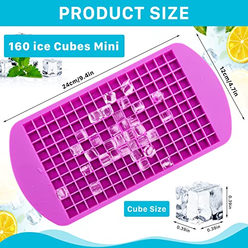 4 Pack Moldes de Hielo Mini de Silicona Flexibles miniatura 2