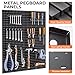 INCLY 90PCS Pegboard Wall Organizer, 6 Pack Metal Peg Board Panels with 1/4
