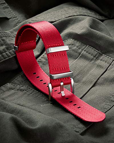 Image of BINLUN Nylon Watch Band Thick G10 Premium Ballistic Nylon Multicolor Replacement Watch Straps with Silver /Black Stainless Steel Buckle for Men Women 18mm 20mm 22mm 24mm