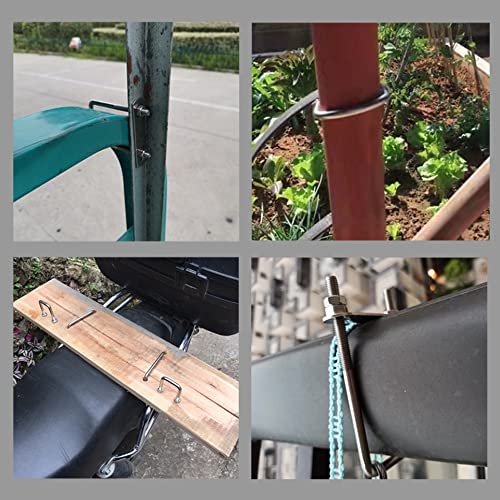 duoyif U Bolzen M8 95x120mm U Schrauben M8 Bügelschraube Quadratische Edelstahl Mit Mutter Rahmenplatte Unterlegscheibe U Bügel Für Rohr Befestigung Auto Schiffen Abschleppen 2Stück (95 x 120 mm)