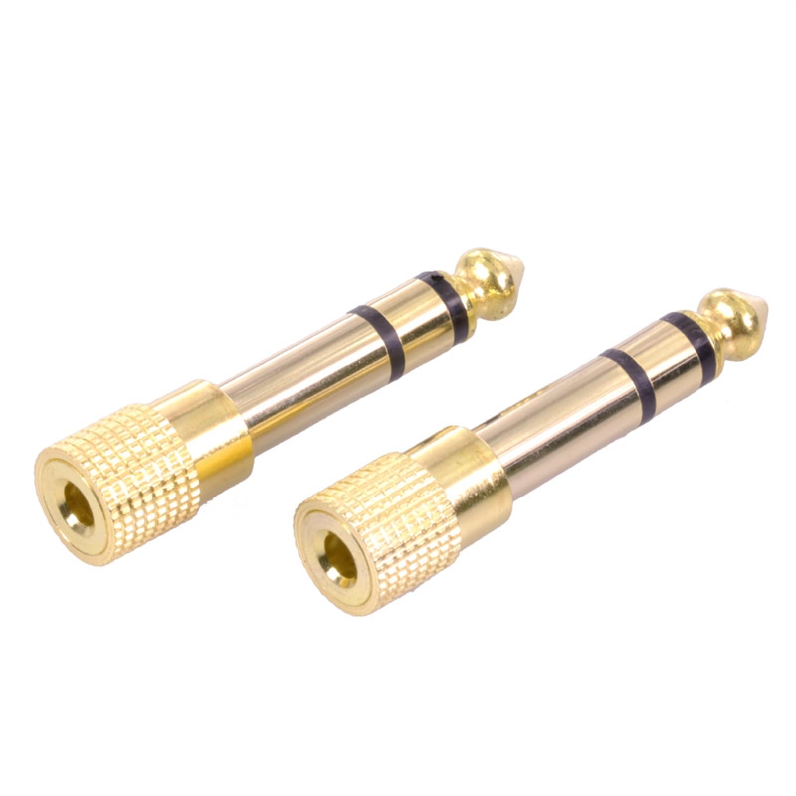 Lot de 10 connecteurs stéréo mâles à 3 pôles de 6,35 mm vers connecteur femelle de 3,5 mm