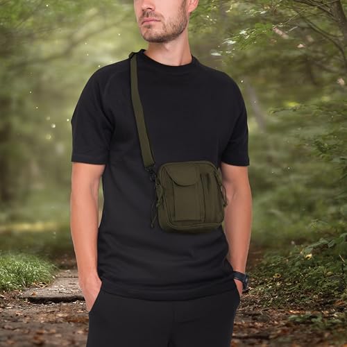Rothco Excursion Organizer Shoulder Bag – Canvas Crossbody EDC Travel Bag 2L Storage2