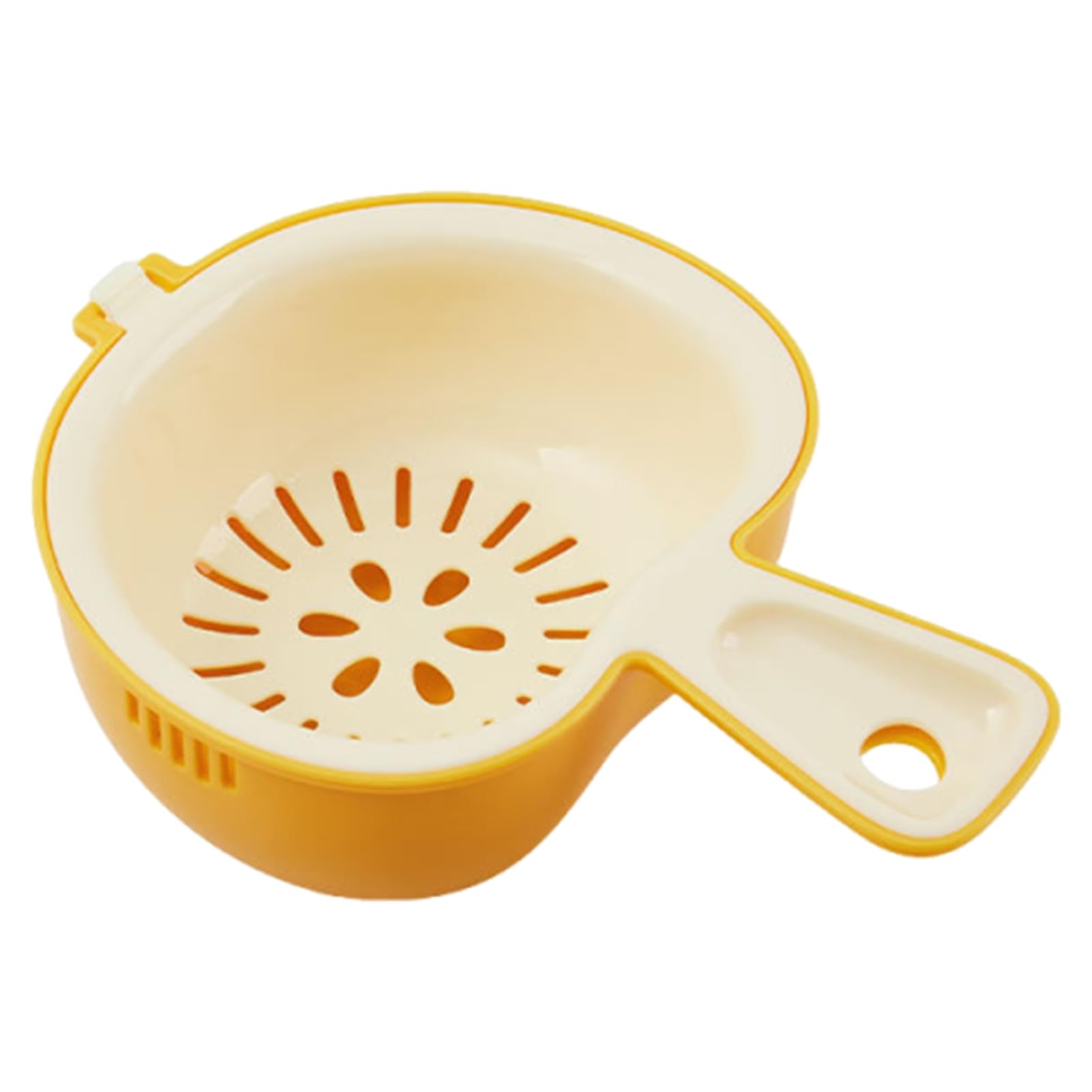 Drain Basket Double Layer with Locking Design Structure Strainer Easy Draining Compact Fruit Strainer for Blueberries Grapes