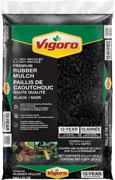 Vigoro Espresso Black Rubber Mulch, 0.8 cu. ft. | Vigoro Espresso Black Rubber Mulch, 0.8 cu. ft.