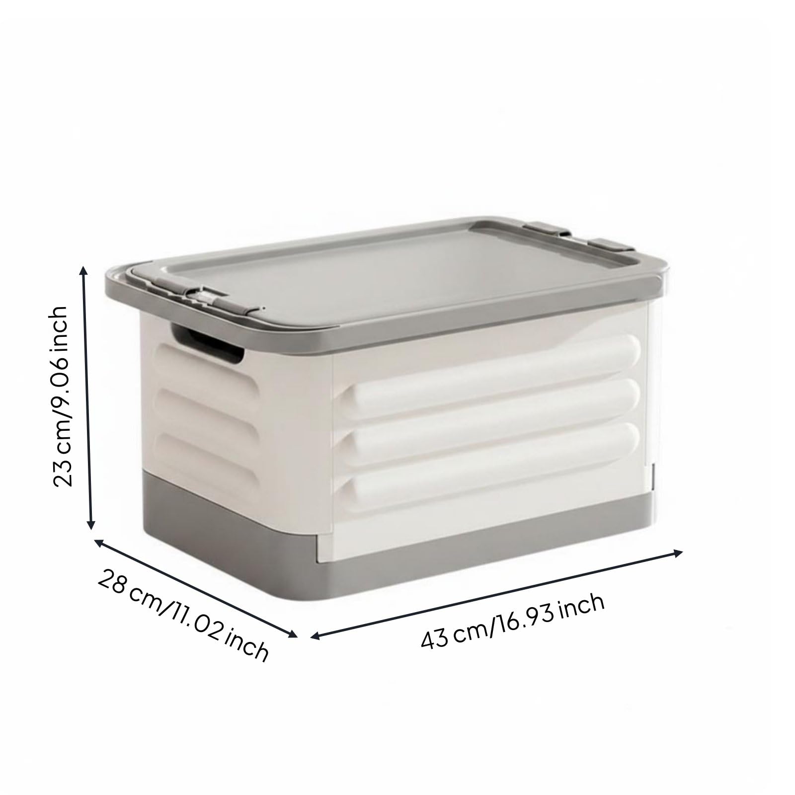 Contenitore Sottoletto con Ruote Salvaspazio Contenitore Sottoletto con Rotelle Facile da Montare Box Portaoggetti Ruote per Dormitorio, Grigio Bianco, size to 2
