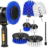 🔷【Ajuste Perfecto】: Cepillo de taladro eléctrico se adapta a brocas con cable e inalámbricas, vástago de acero de 1/4 de pulgada, la broca es fácil de usar y segura de usar. Empuje directamente en la broca y simplemente apriete para una conexión rápida. Limpieza eficiente y rápida.