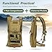 MARCHWAY Tactical Molle Hydration Pack Backpack with 3L TPU Water Bladder, Military Daypack for Cycling, Hiking, Running, Climbing, Hunting, Biking (Tan)