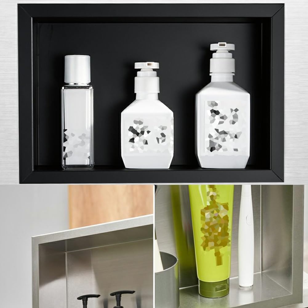 Generisch wasserdichte Duschablage aus Edelstahl – Quadratische Badezimmeraufbewahrung für Shampoo und Toilettenartikel, 20 x 8 x 18 cm, langlebiger und stilvoller Organizer für Moderne Badezimmer