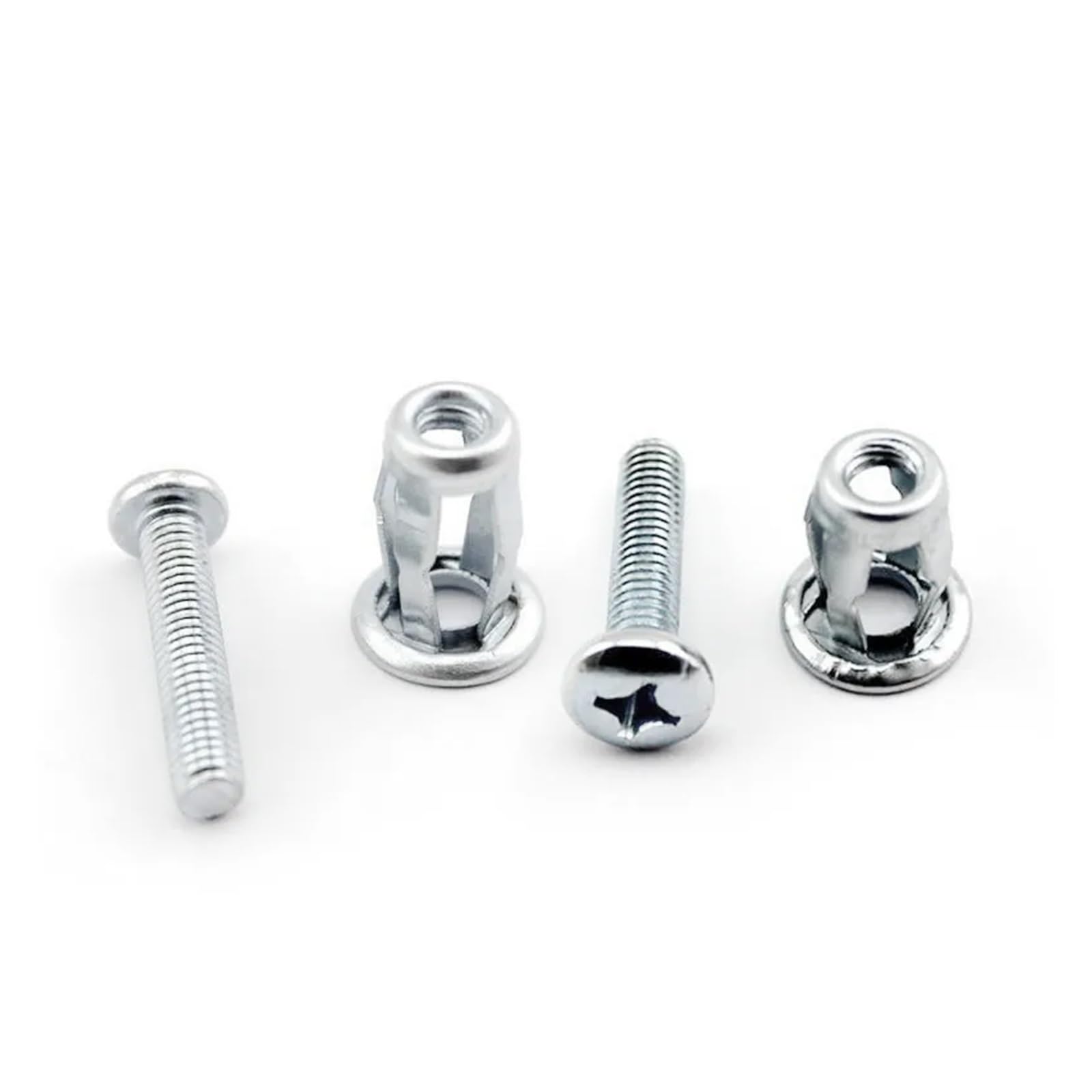 Spadek rozszerzalny, pływak, Tablica rejestracyjna samochodu Nakrętki nitowane z płatkami ze śrubami Gwint M4-M8 210 szt. Do pustej ściany(30PCS M6X25)