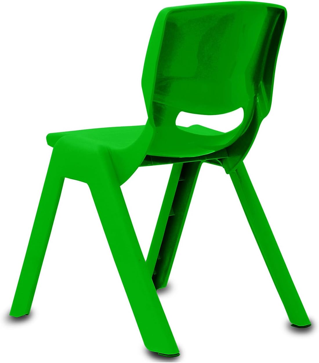 Jamara Smiley Children's Chair up to 100 kg Green Stackable Robust Plastic Suitable for Indoor and Outdoor Use, Acacia