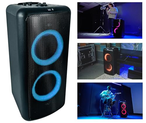 Image of Rockville Elite Party 65 Bluetooth Karaoke Party Speaker | Vocal Effects, 2000W Peak /500W RMS, 12-Hour Rechargeable Battery, Guitar and Optical Inputs, USB, Aux, Mic, LED Light, Wheels