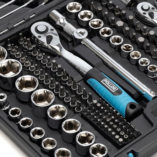 216 Piece Socket Spanner Set, 1/4" 3/8" 1/2" Inch Drive 72 Teeth Ratchet Wrench with Case, DIY Tools, Bits Set, for Home, Garage, Car, Workshop, Large, Professional 8 216 Piece Socket Spanner Set, 1/4" 3/8" 1/2" Inch Drive 72 Teeth Ratchet Wrench with Case, DIY Tools, Bits Set, for Home, Garage, Car, Workshop, Large, Professional - Image 8