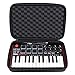 LTGEM Travel Hard Carrying Case for Akai Professional MPK Mini MKII & MPK Mini Play | 25-Key Ultra-Portable USB MIDI Drum Pad & Keyboard Controller (black)
