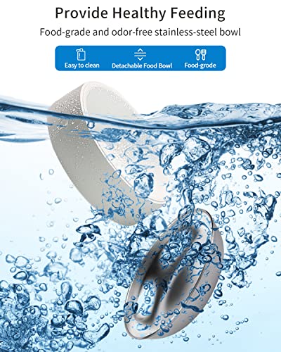 Qlife Automatic Cat Feeder Programmable: 3L Timed Dry Food Dispenser For Small Medium Dog - Smart Auto Pet Feeder With Desiccant Bag Portion Control Dual Power 10S Voice Recorder Stainless Steel Bowl #TOP6