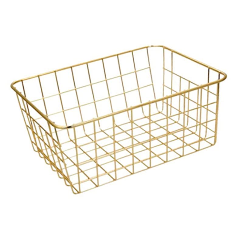 脚付きバスケット ゴールド LUXE カゴ 収納　送料込み Amazon.co.jp: カゴ ゴールド ワイヤーバスケット メタルバスケット