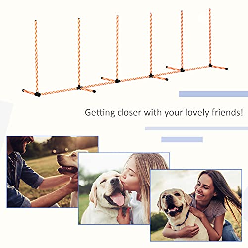 PawHut Dog Agility Training Equipment Pet Play Run Obstacle w/Weaves Poles Whistle Carrying Bag Outdoor Games Exercise - Image 7