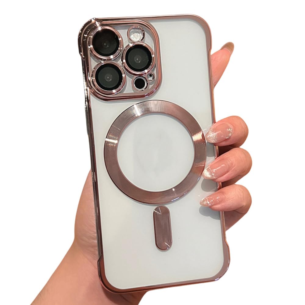 Coque avec placage de luxe pour iPhone 14 transparente et rigide - 7