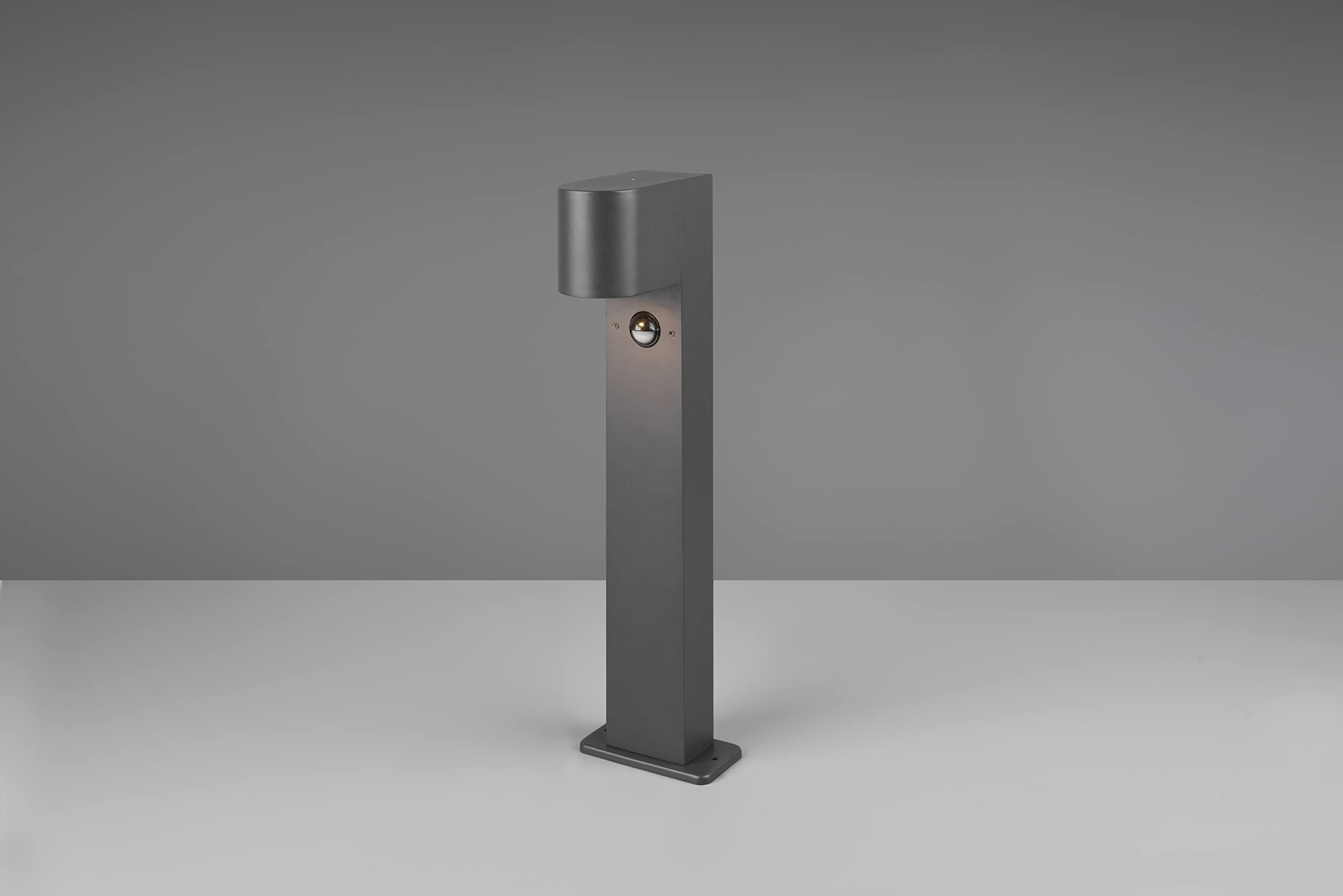 Trio Leuchten Außen Wegeleuchte Roya 514260142, Aluminium Druckguss Anthrazit, exkl. 1x GU10, Bewegungssensor