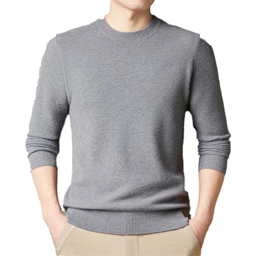 Men's Autumn and Winter Round Neck Long Sleeve Leisure Knitted Sweater Pullover Thickened Warm Sweater3