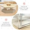kathson Hamster Sand Bath Box Transparent Acrylic Small Animals Shower Bathtub Syrian Hamster Digging Sand Container Cage Accessories for Lemmings Gerbil Mice (Small Pentagon)