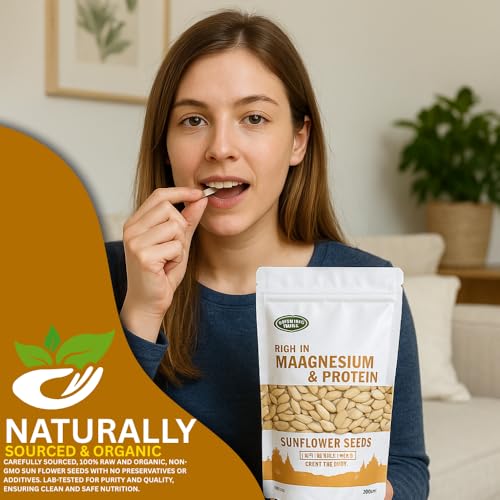 Image of Cultivate Crest Organic Sunflower Seeds 500g | 100% Natural & Raw Sunflower Seeds | Rich in Plant Protein, High Fiber & Magnesium | Natural Superfood Snack | Vegan Friendly | High Protein Seeds