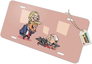 GRAPHICS & MORE Donald Trump Hillary Clinton Mask Scaring Mike Pence Novelty Metal Vanity Tag License Plate