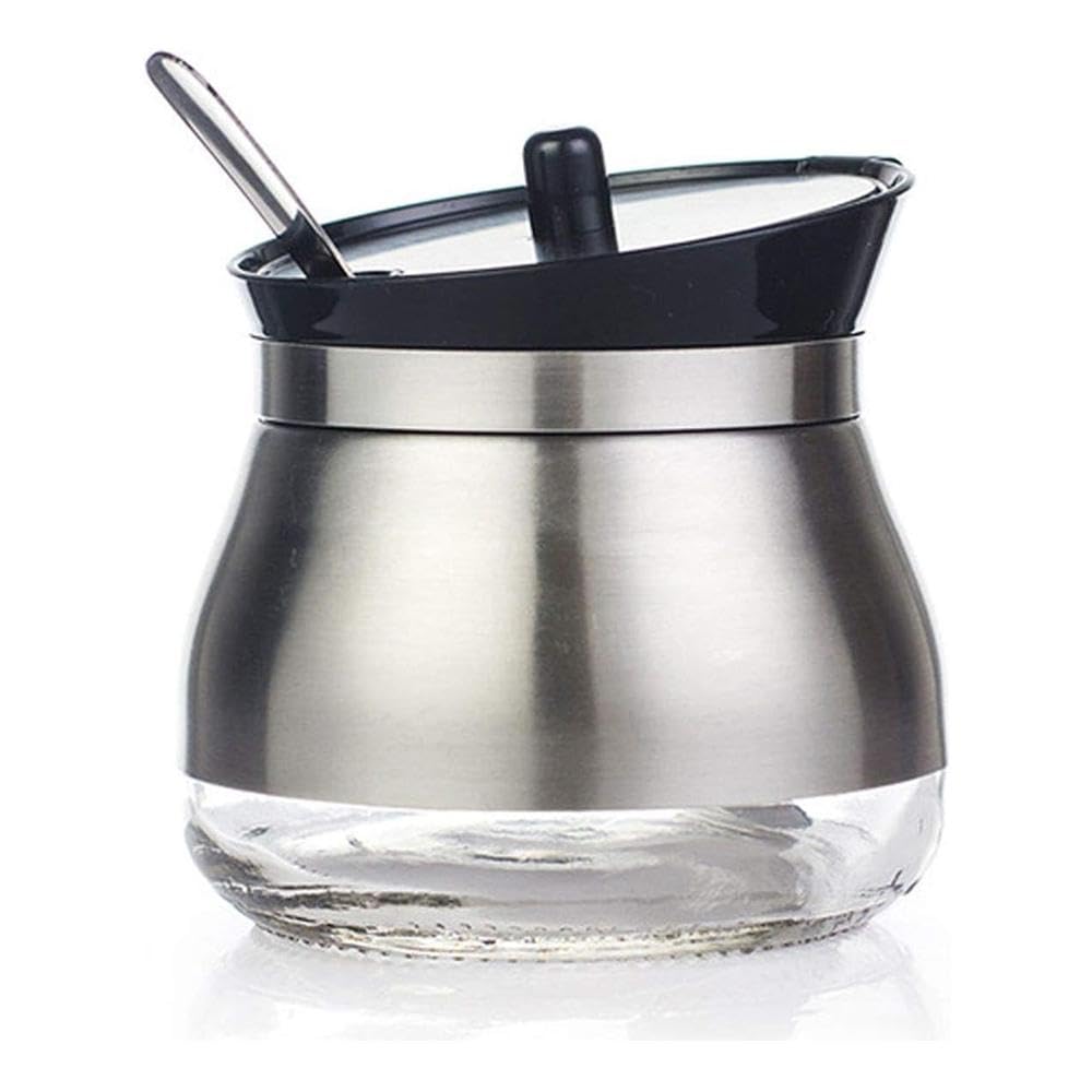 Açucareiro Inox 9 Cm c/Tampa e Colher - 133770 | Amazon.com.br