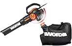 WORX WG512 12 Amp Trivac, 3 in 1 Electric Leaf Blower, Leaf Vacuum & Leaf Mulcher for Lawn Care