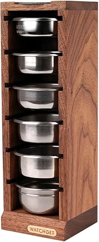 Soporte para cesta de filtro de café expreso, portafiltro, soporte de madera para café expreso, soporte de almacenamiento para máquinas de espresso