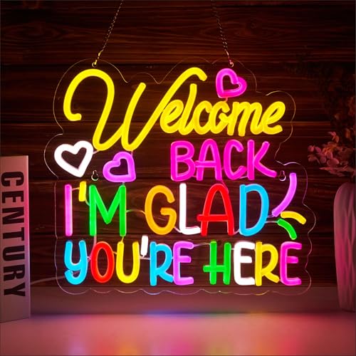Welcome Neon Sign for Bar Wall Decor, Welecome Lights Signs Bar for Man Cave Bedroom Home Bar Shop Pub Bistro Party Hotel Game Room Decor Gifts,17.5 * 15.6 In
