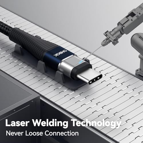 Image of Extra Long USB C to USB C Cable (2Pack 15FT, 100W) USBC Charger Fast Charging Cord Braided, Type C Cable for iPhone 17 Pro Max, 16 /15, iPad Pro /Air /10, Samsung, Android Phones - Black