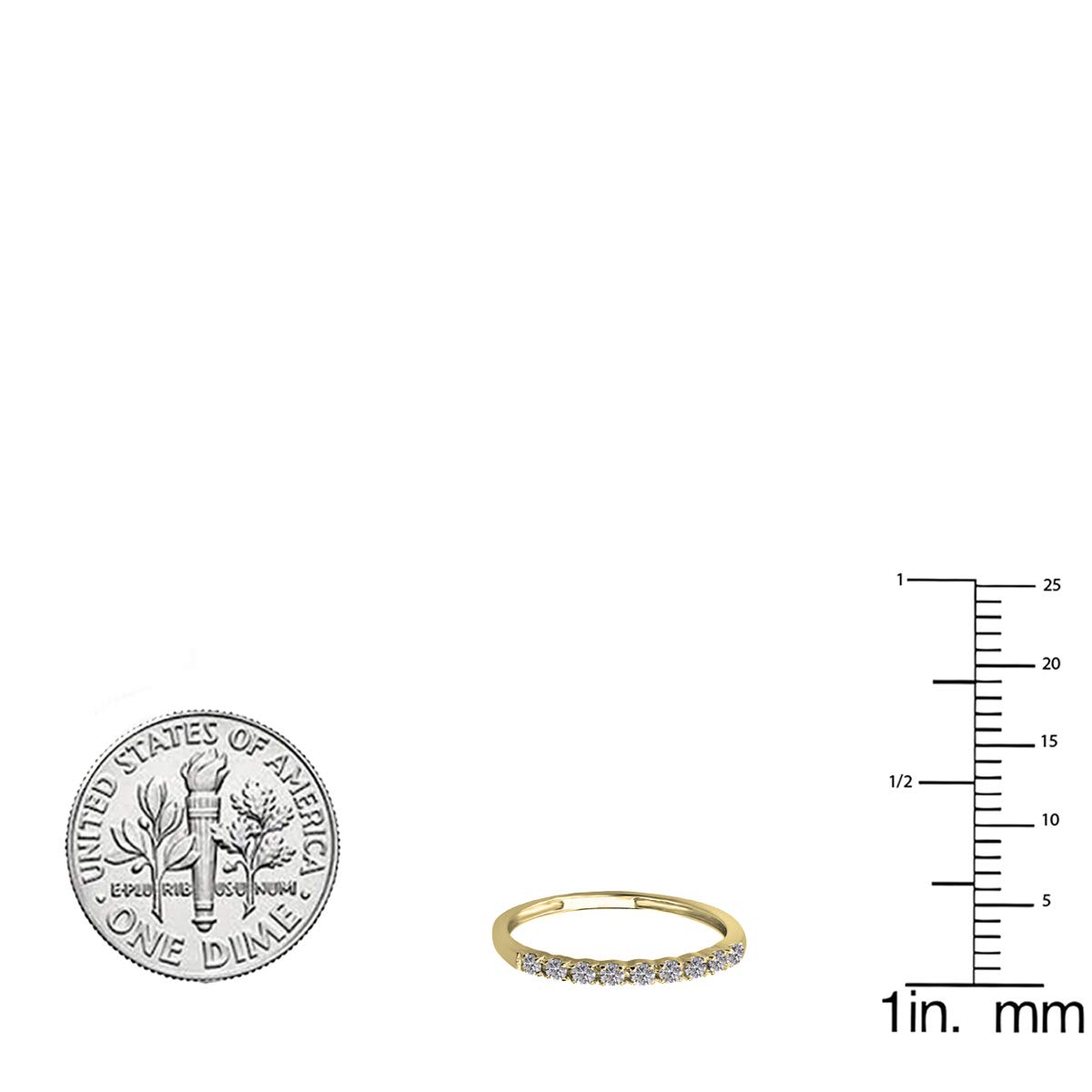 DazzlingRock Collection 14 quilates oro amarillo H-I Diamante cultivado en laboratorio