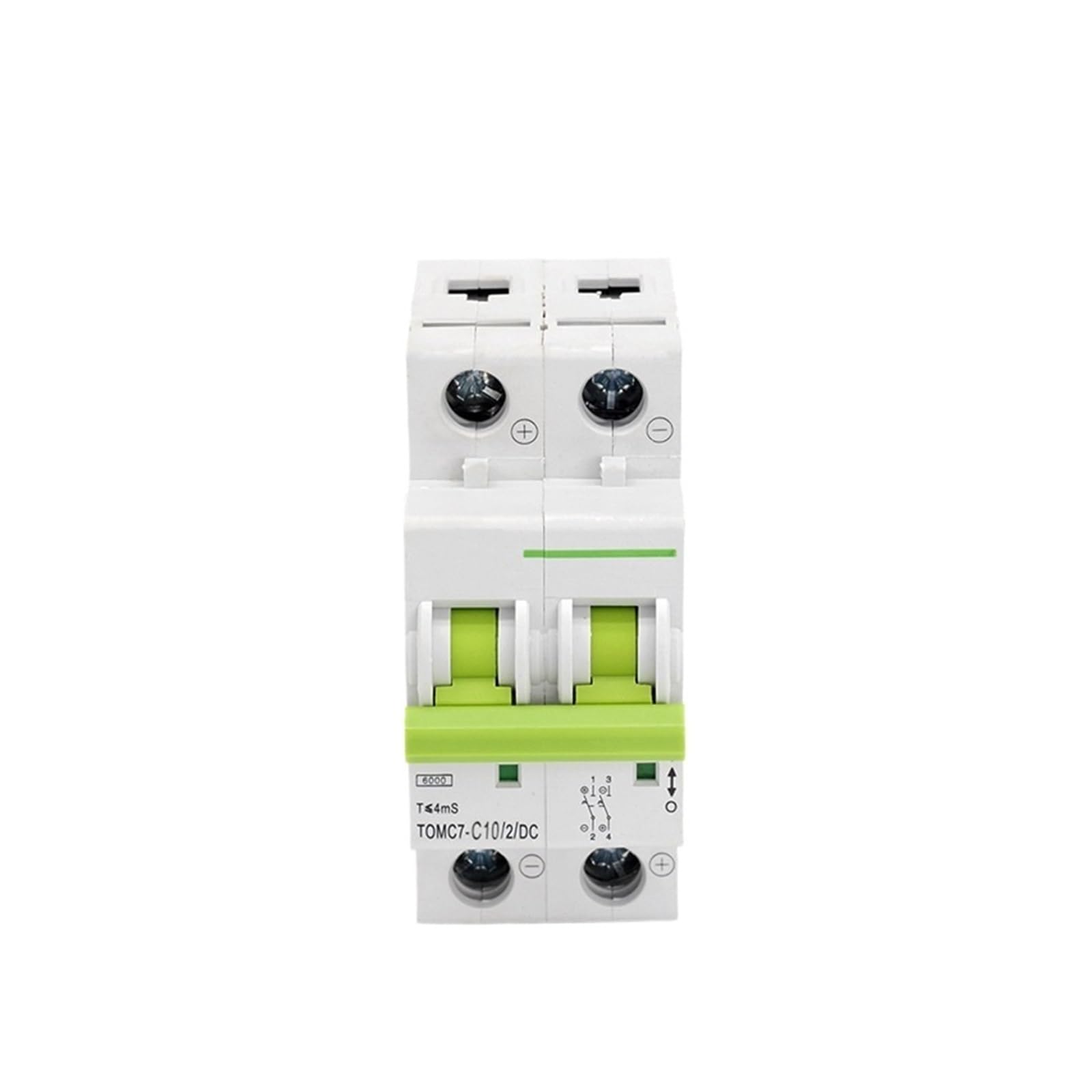 Disjoncteur solaire biphasé CC 550V 1000V interrupteur magnetothermique 80A