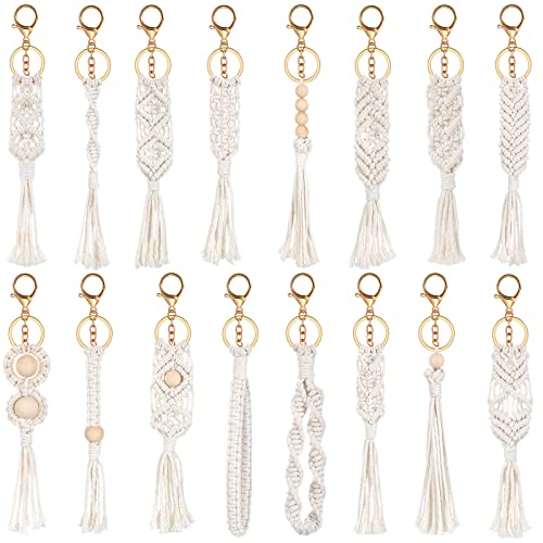 Porte-clés en macramé style bohème pour retrouver facilement ses clés dans le sac