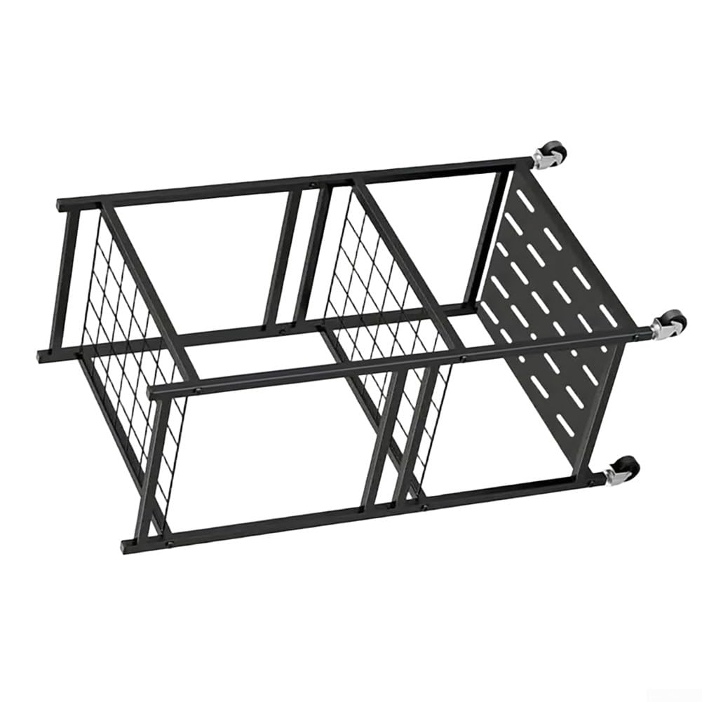 Metall-Garten-Werkzeugständer, vertikales Aufbewahrungsregal für Rechen, Schaufeln, Gartenscheren, Besen, schwarz, platzsparender Organizer, Innen- und Außenbereich, einfache Montage