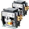Dreyoo 2 Pack Carrier HVAC Motor Contactor, 24VAC 40 Amp Coil 2 Pole Replacement Relays Compatible with PC240A, Air Conditioner, Heat Pump, Refrigeration Systems (2 Pole 40A 24V)